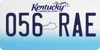 KY license plate 056RAE