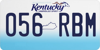 KY license plate 056RBM