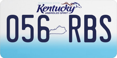 KY license plate 056RBS