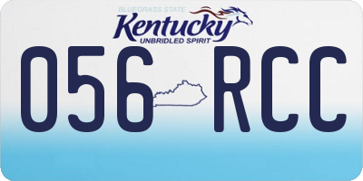 KY license plate 056RCC