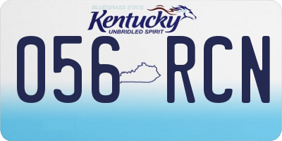 KY license plate 056RCN