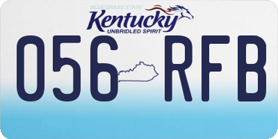 KY license plate 056RFB