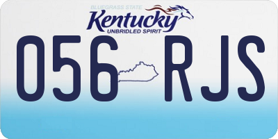 KY license plate 056RJS