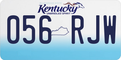 KY license plate 056RJW