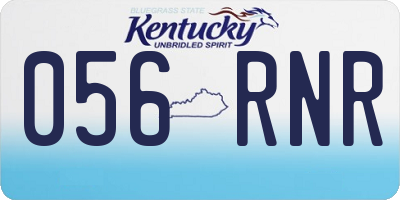KY license plate 056RNR