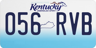 KY license plate 056RVB