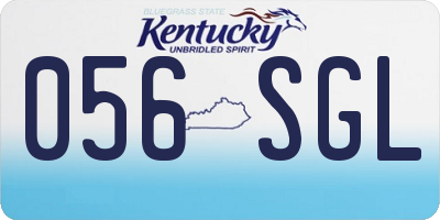 KY license plate 056SGL