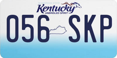 KY license plate 056SKP