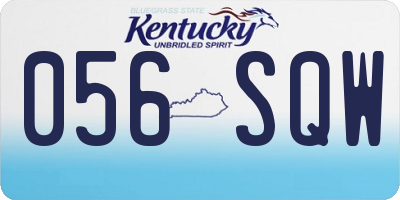 KY license plate 056SQW