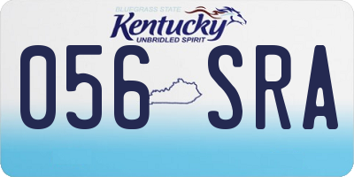 KY license plate 056SRA