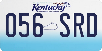 KY license plate 056SRD