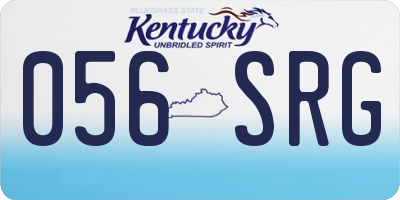 KY license plate 056SRG