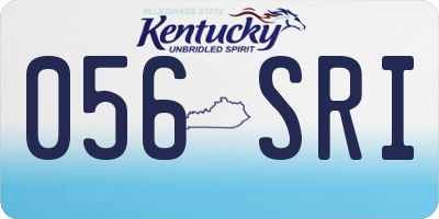 KY license plate 056SRI