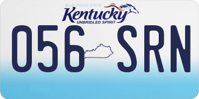 KY license plate 056SRN