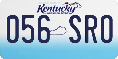KY license plate 056SRO