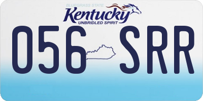 KY license plate 056SRR