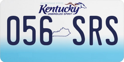 KY license plate 056SRS