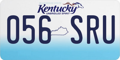 KY license plate 056SRU