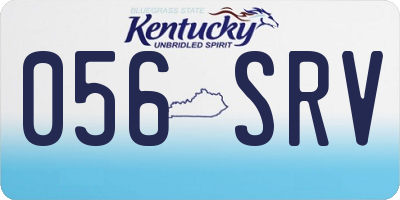 KY license plate 056SRV