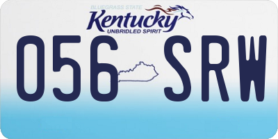 KY license plate 056SRW