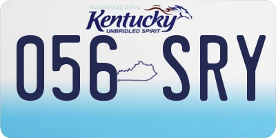 KY license plate 056SRY
