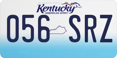KY license plate 056SRZ