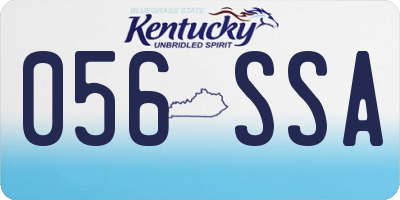 KY license plate 056SSA