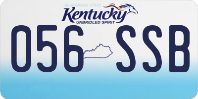 KY license plate 056SSB