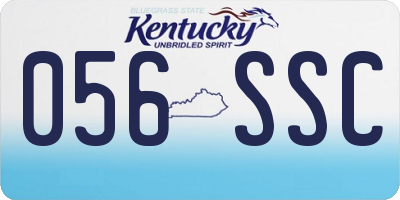 KY license plate 056SSC