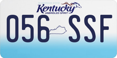 KY license plate 056SSF
