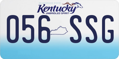 KY license plate 056SSG