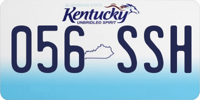 KY license plate 056SSH