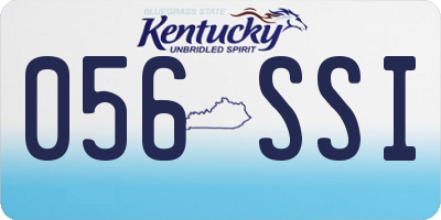 KY license plate 056SSI