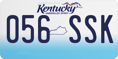 KY license plate 056SSK