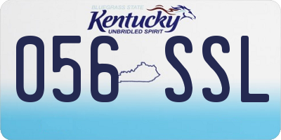 KY license plate 056SSL