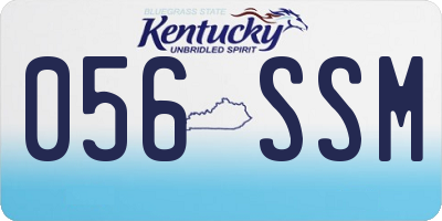 KY license plate 056SSM