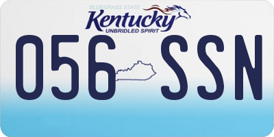 KY license plate 056SSN