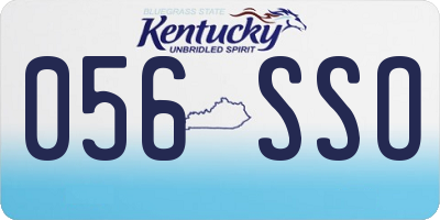 KY license plate 056SSO