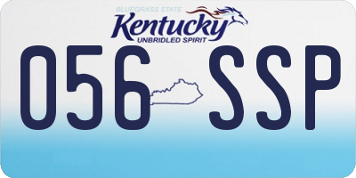 KY license plate 056SSP