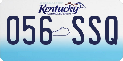 KY license plate 056SSQ