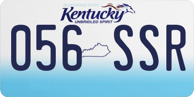 KY license plate 056SSR