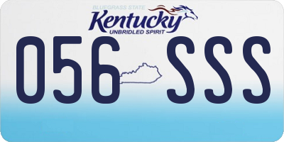 KY license plate 056SSS