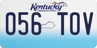 KY license plate 056TOV