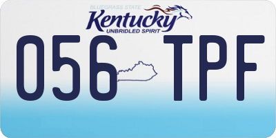 KY license plate 056TPF