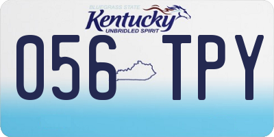 KY license plate 056TPY