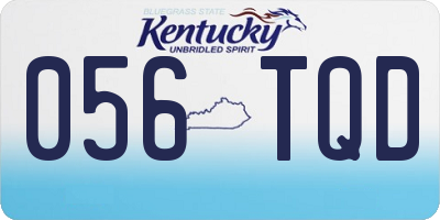 KY license plate 056TQD