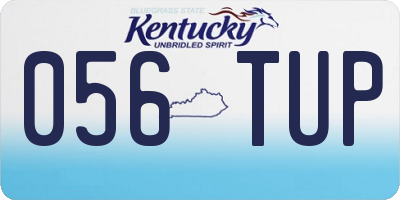 KY license plate 056TUP