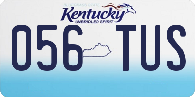 KY license plate 056TUS