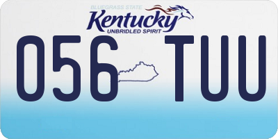 KY license plate 056TUU