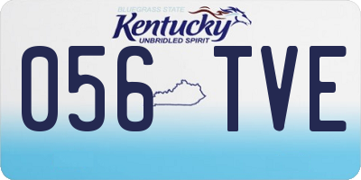 KY license plate 056TVE